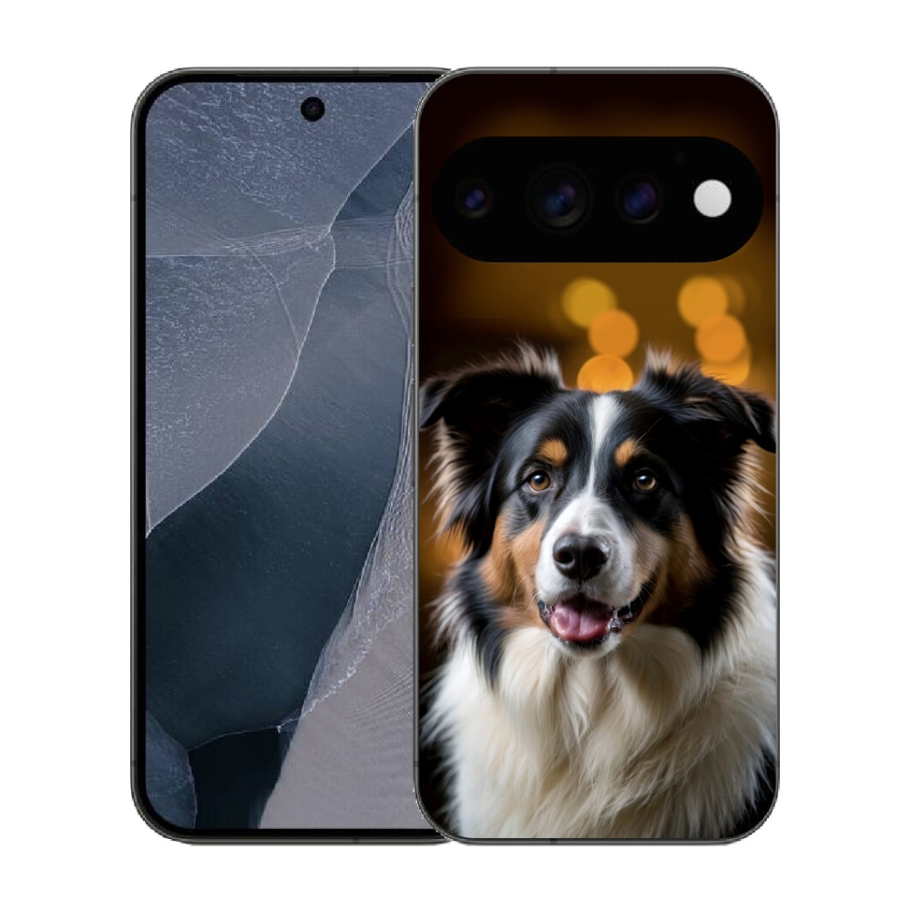 mmCase gél tok a Google Pixel 11 Pro-hoz – mosolygós ausztrál juhászkutya