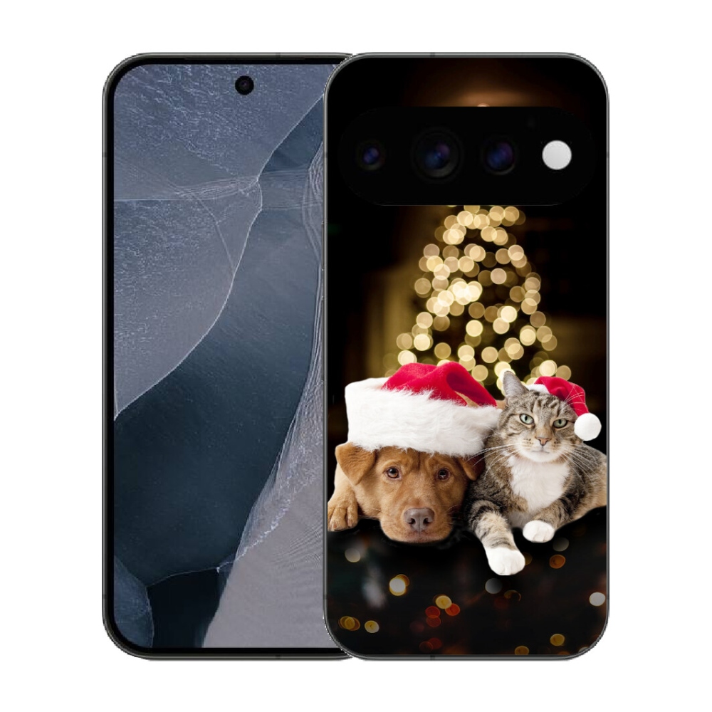 mmCase gél tok a Google Pixel 11 Pro-hoz – karácsonyi kutya és macska