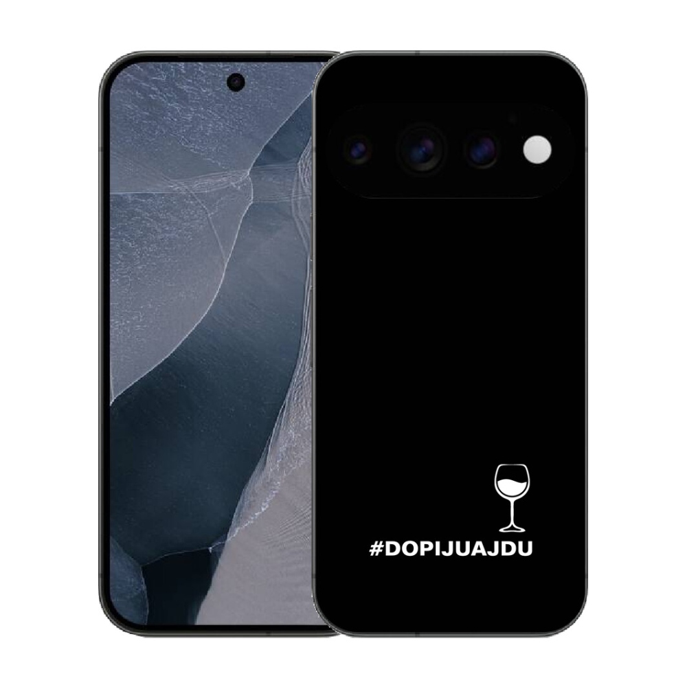 mmCase gél tok a Google Pixel 11 Pro-hoz – szőlőmotívum fekete háttérrel