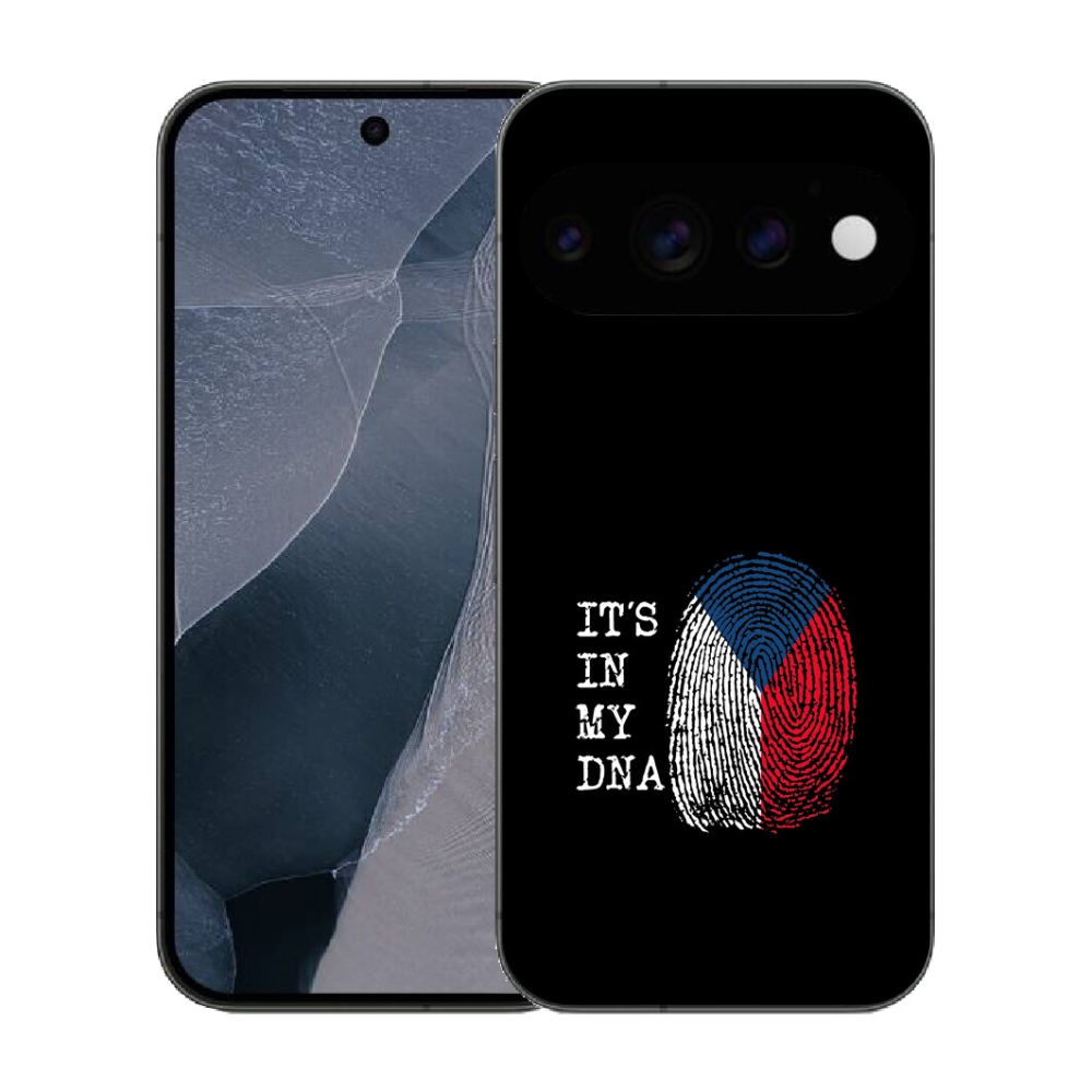 mmCase gél tok a Google Pixel 11 Pro-hoz – zászló, ujjlenyomat, fekete háttér