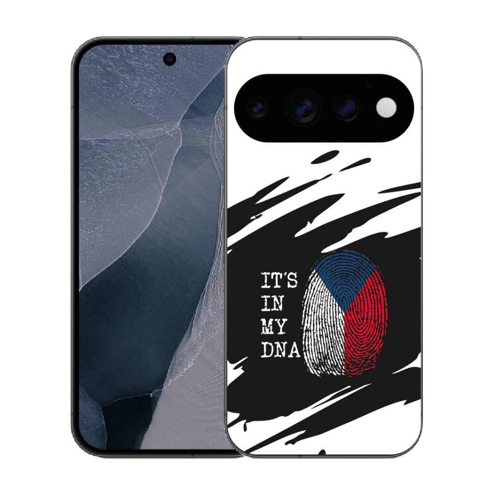 mmCase gél tok a Google Pixel 11 Pro-hoz – zászló, ujjlenyomat, fekete-fehér háttér