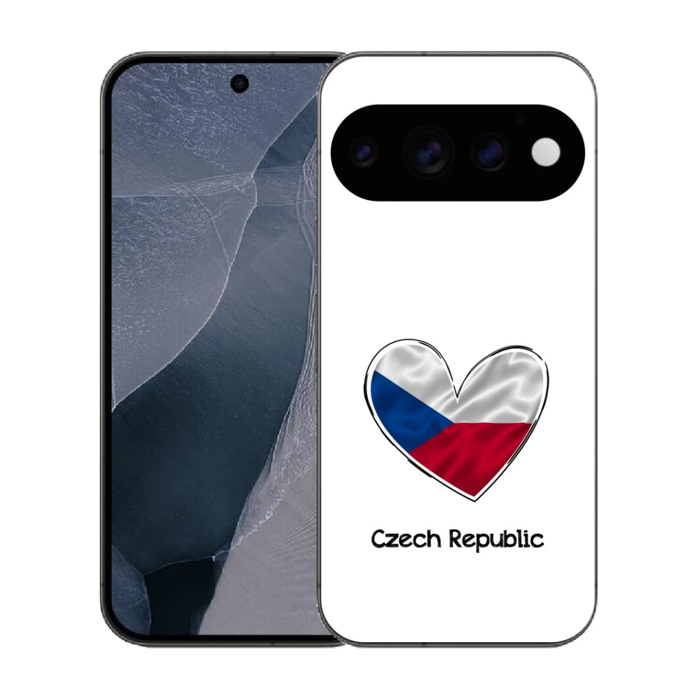 mmCase gél tok a Google Pixel 11 Pro-hoz – zászló, szív, fehér háttér
