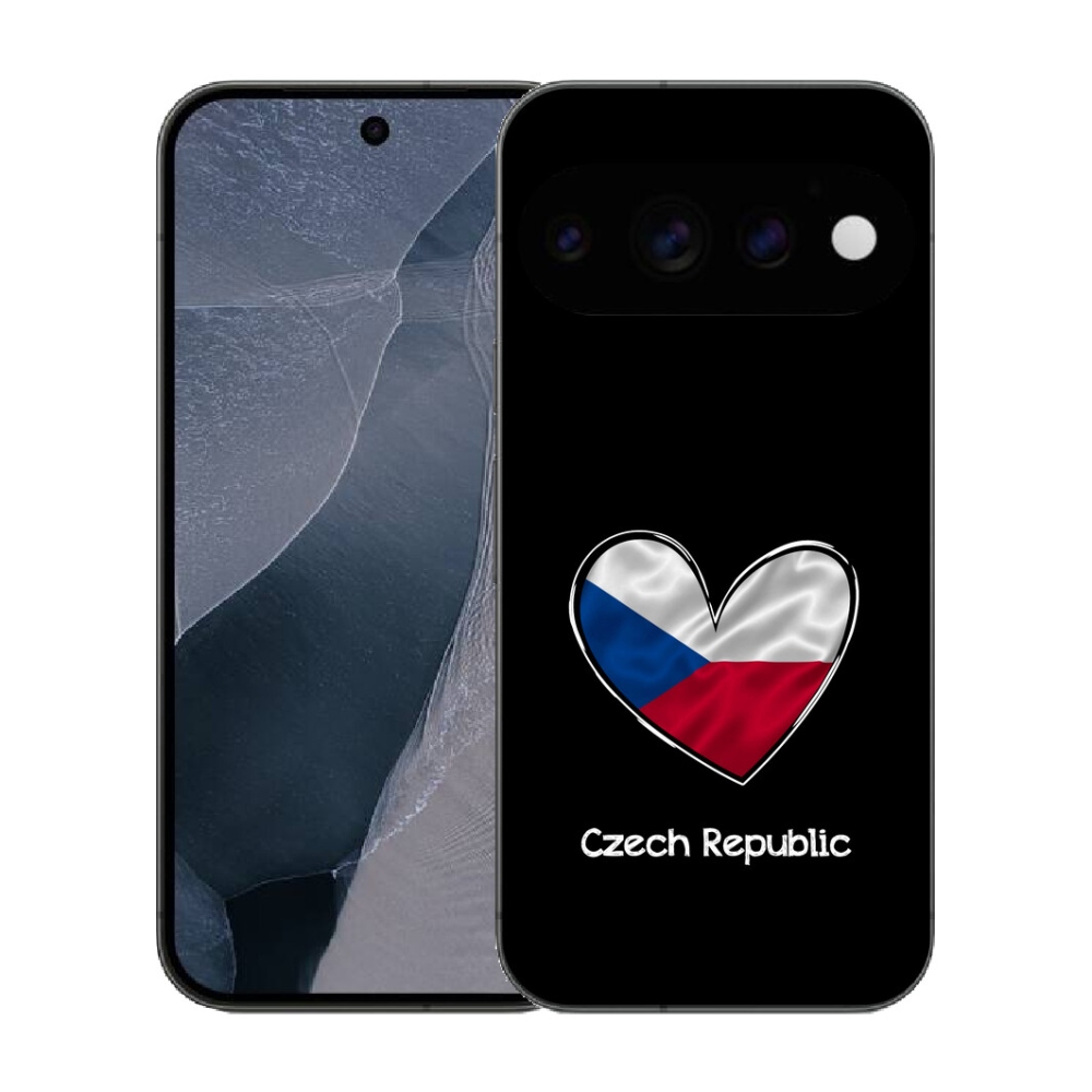 mmCase gél tok a Google Pixel 11 Pro-hoz – zászló, szív, fekete háttér