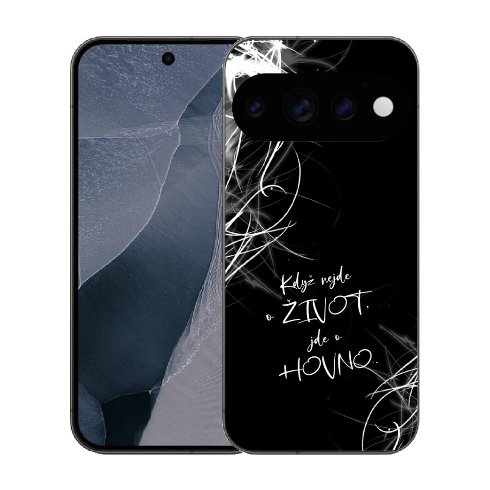mmCase gél tok a Google Pixel 11 Pro-hoz – vicces felirat, 16, fekete háttér