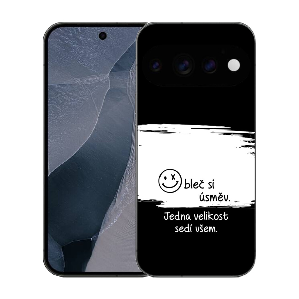 mmCase géltok a Google Pixel 11 Pro-hoz – vicces szöveg, 8 fekete-fehér háttér
