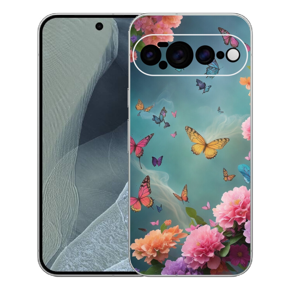 mmCase gél tok a Google Pixel 11 Pro XL-hez – színes virágok és pillangók