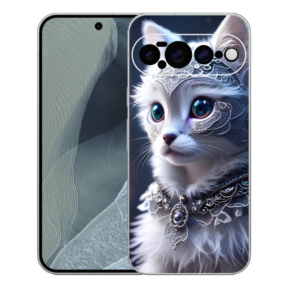 mmCase gél tok a Google Pixel 11 Pro XL-hez – fehér macska