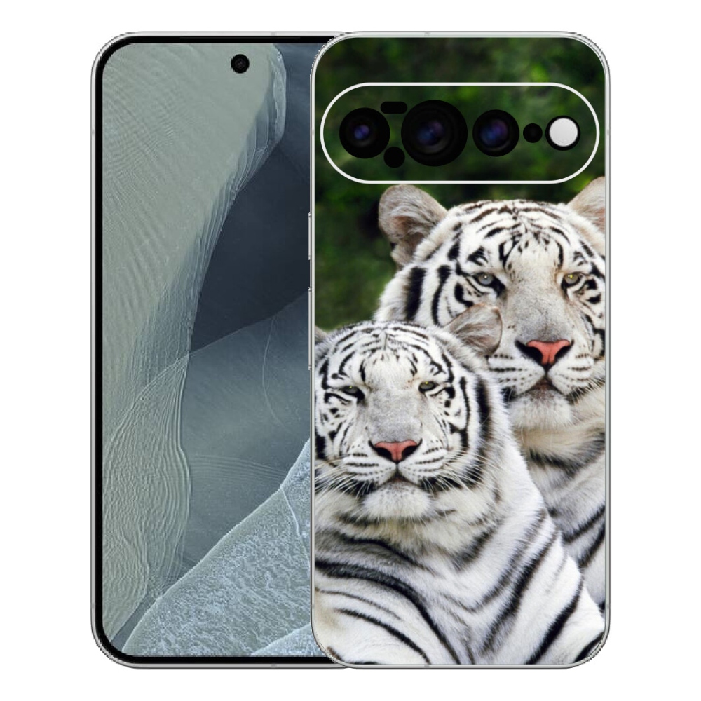 mmCase gél tok a Google Pixel 11 Pro XL-hez – fehér tigrisek