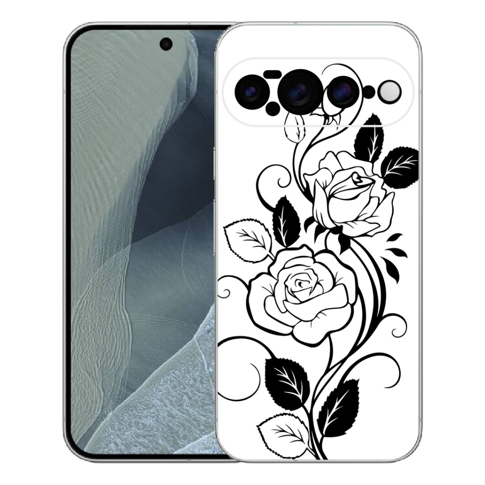 mmCase gél tok a Google Pixel 11 Pro XL-hez – fekete-fehér rózsa