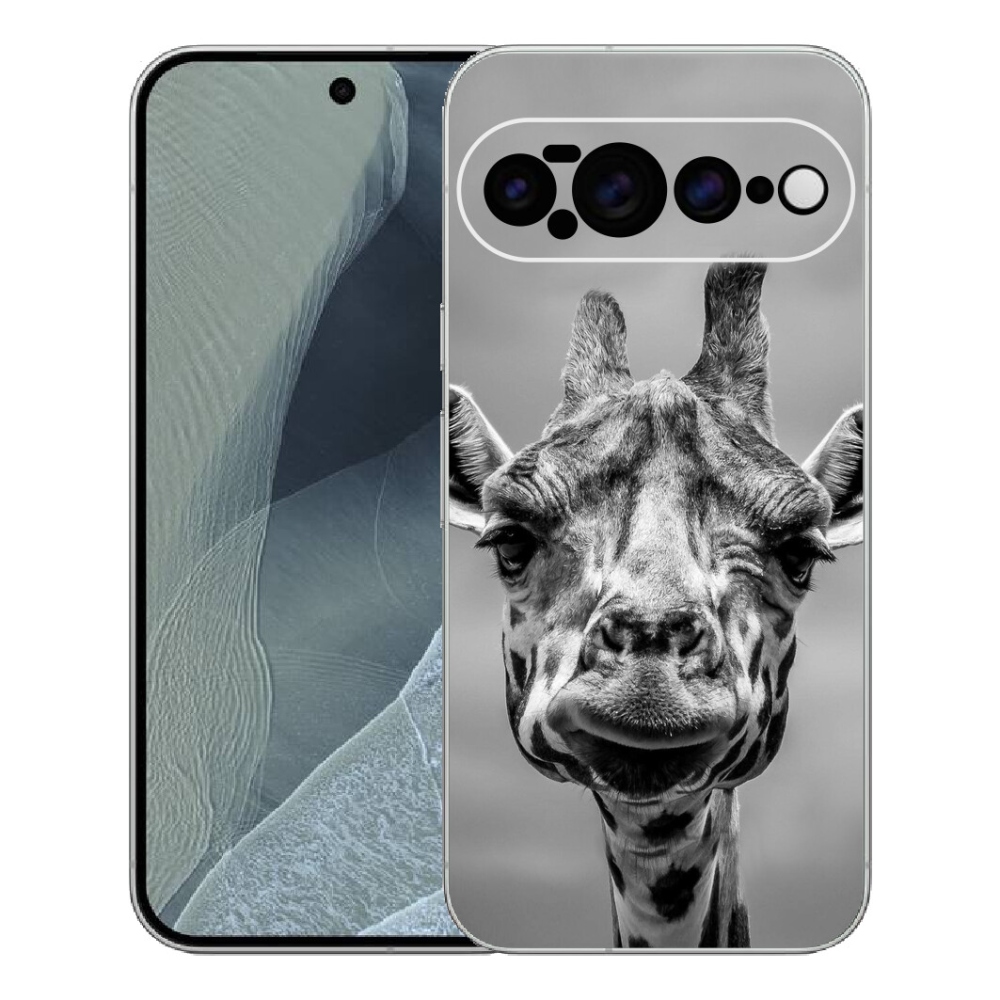 mmCase gél tok a Google Pixel 11 Pro XL-hez – fekete-fehér zsiráf