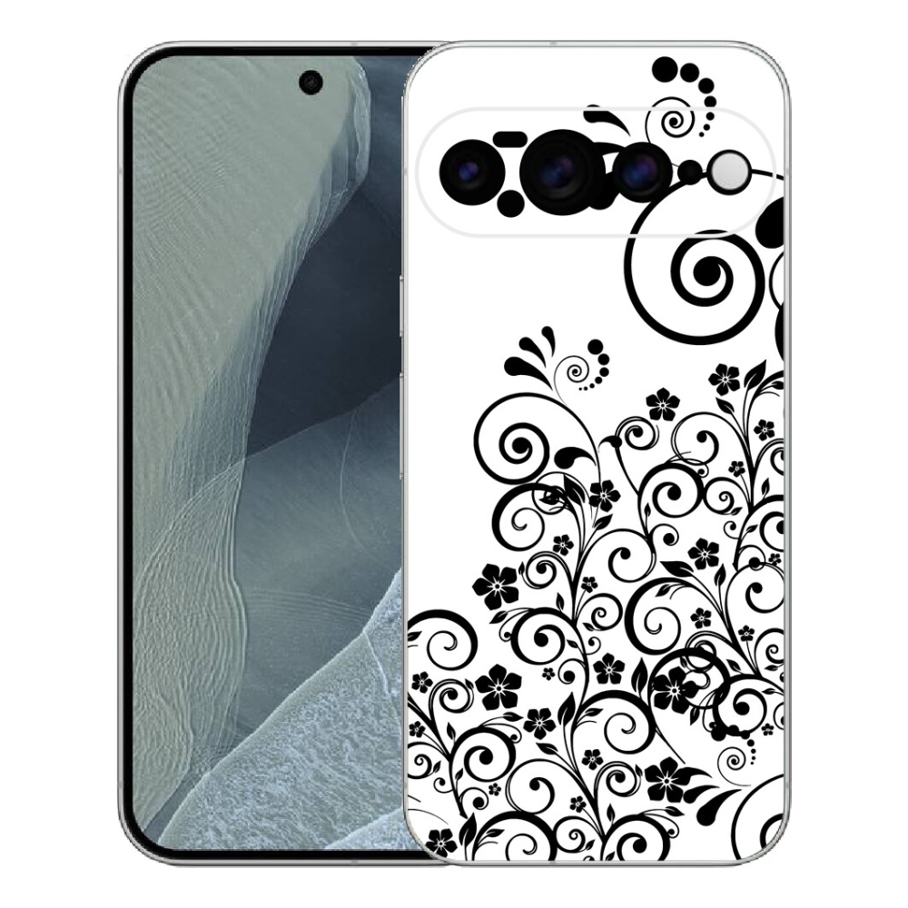 mmCase gél tok a Google Pixel 11 Pro XL-hez – fekete-fehér virágminták