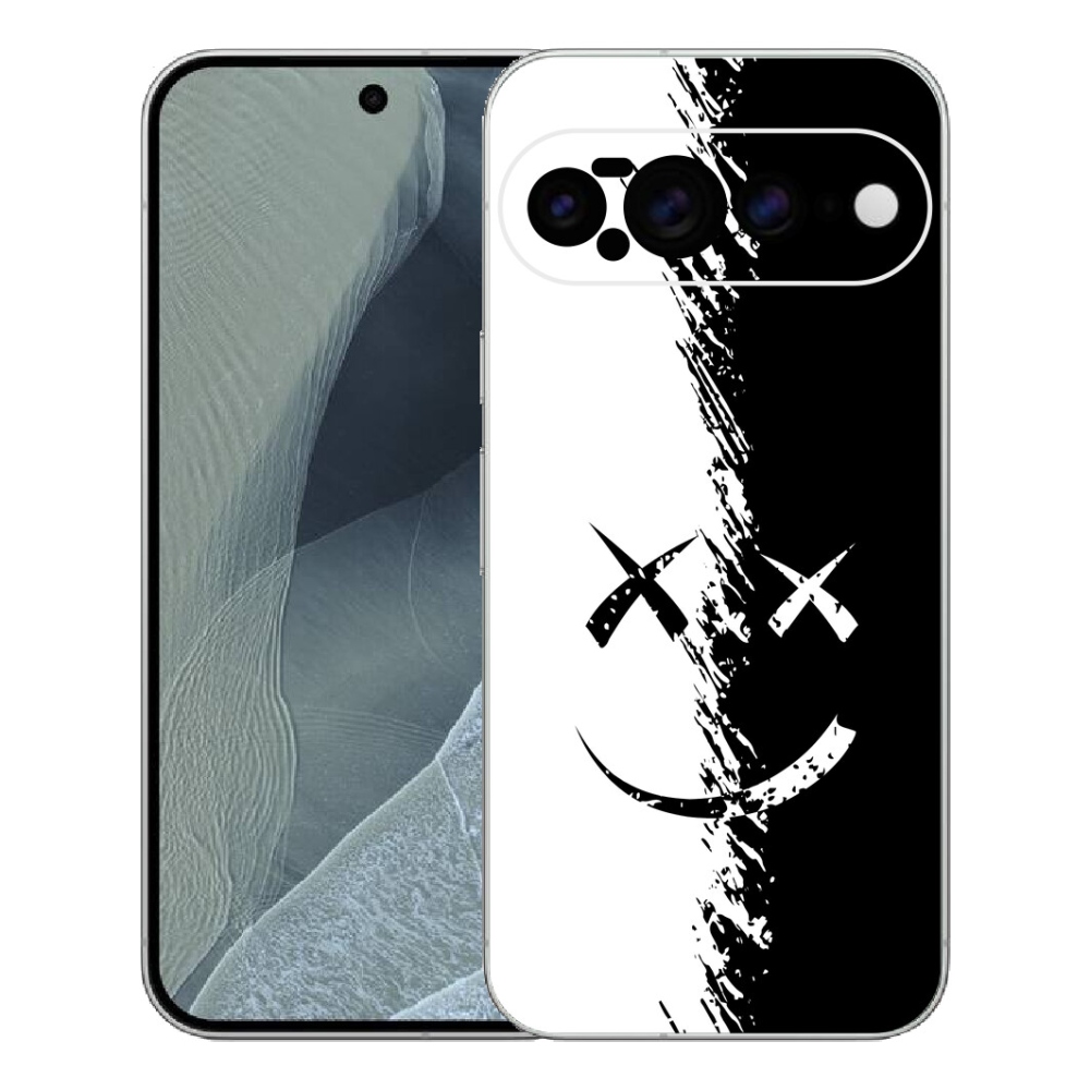 mmCase gél tok a Google Pixel 11 Pro XL-hez – fekete-fehér smiley