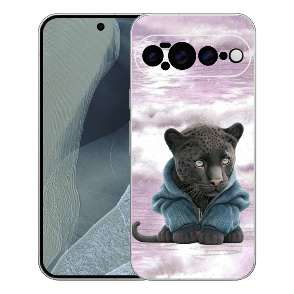 mmCase gél tok a Google Pixel 11 Pro XL-hez – fekete párduc pulóverben