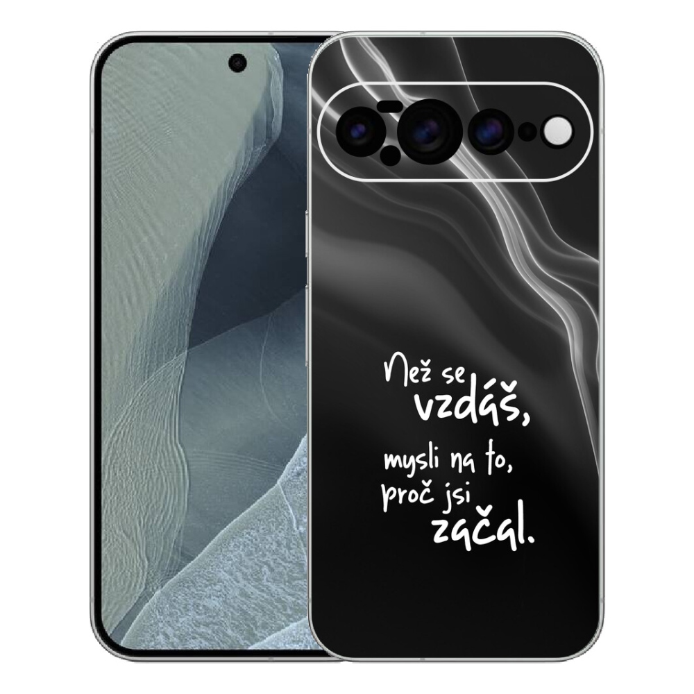 mmCase gél tok a Google Pixel 11 Pro XL-hez – idézet 2, fekete háttérrel