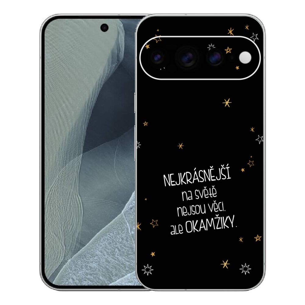 mmCase gél tok a Google Pixel 11 Pro XL-hez – idézet 4, fekete háttérrel