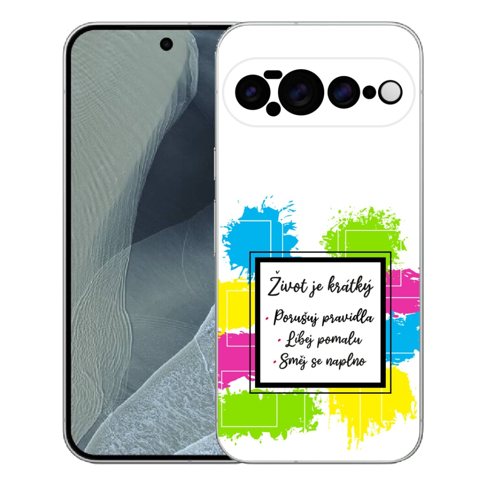 mmCase gél tok a Google Pixel 11 Pro XL-hez – idézet 5, fehér háttérrel