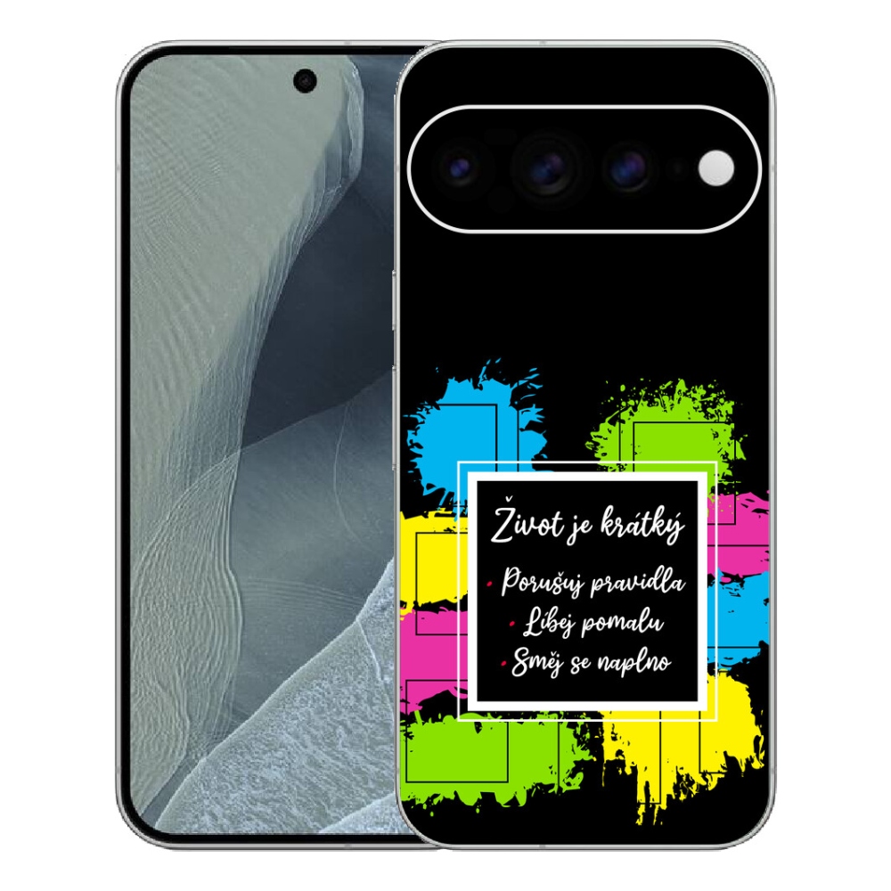 mmCase gél tok a Google Pixel 11 Pro XL-hez – idézet 5, fekete háttérrel
