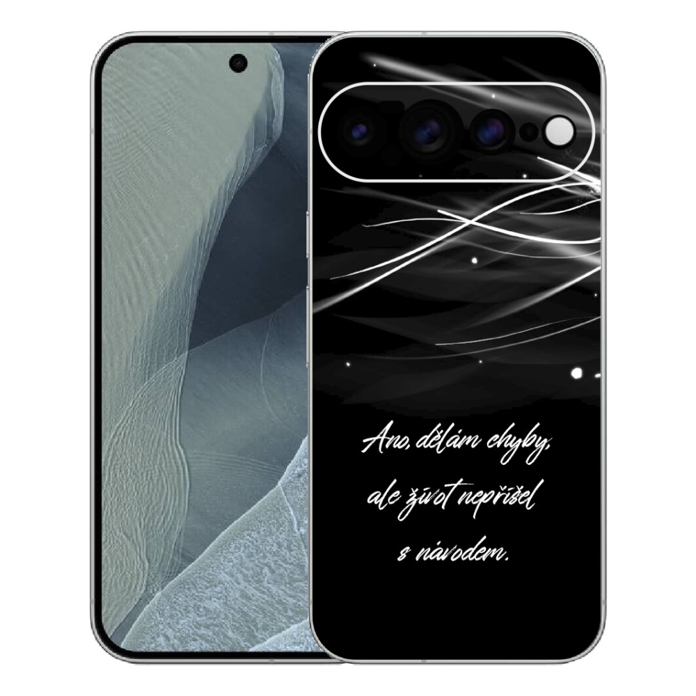 mmCase gél tok a Google Pixel 11 Pro XL-hez – idézet fekete háttérrel