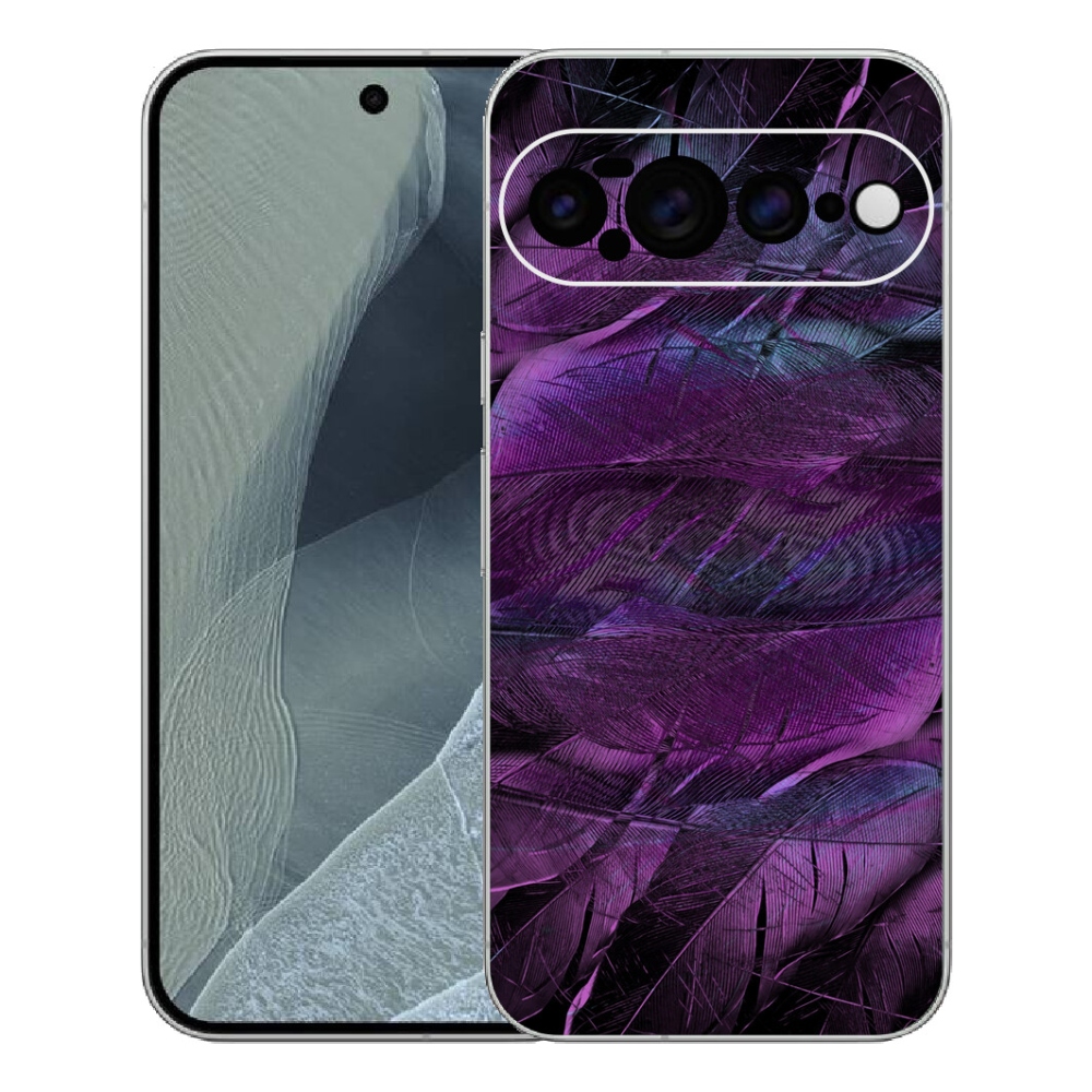 mmCase gél tok a Google Pixel 11 Pro XL-hez – lila tollak