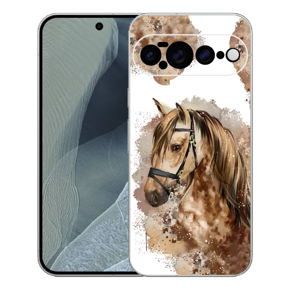 mmCase gél tok a Google Pixel 11 Pro XL-hez – barna, rajzolt ló
