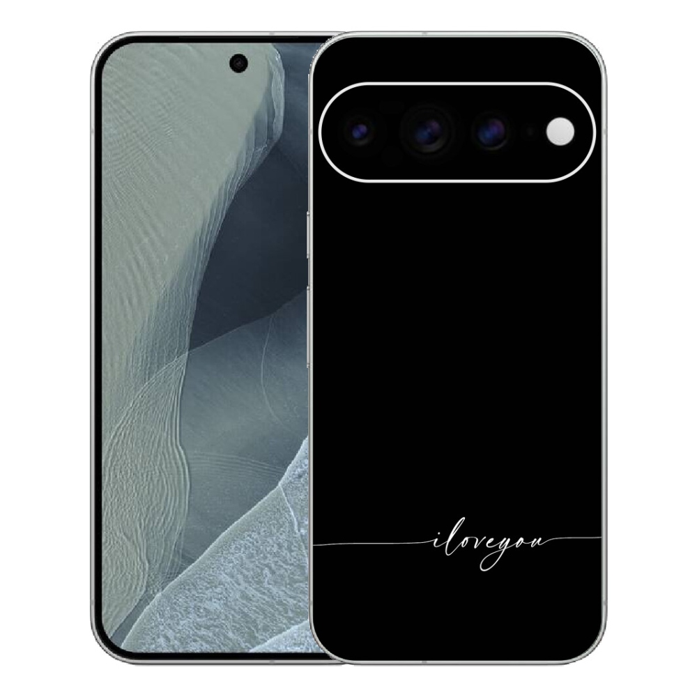 mmCase gél tok a Google Pixel 11 Pro XL-hez – „I love you” fekete háttérrel