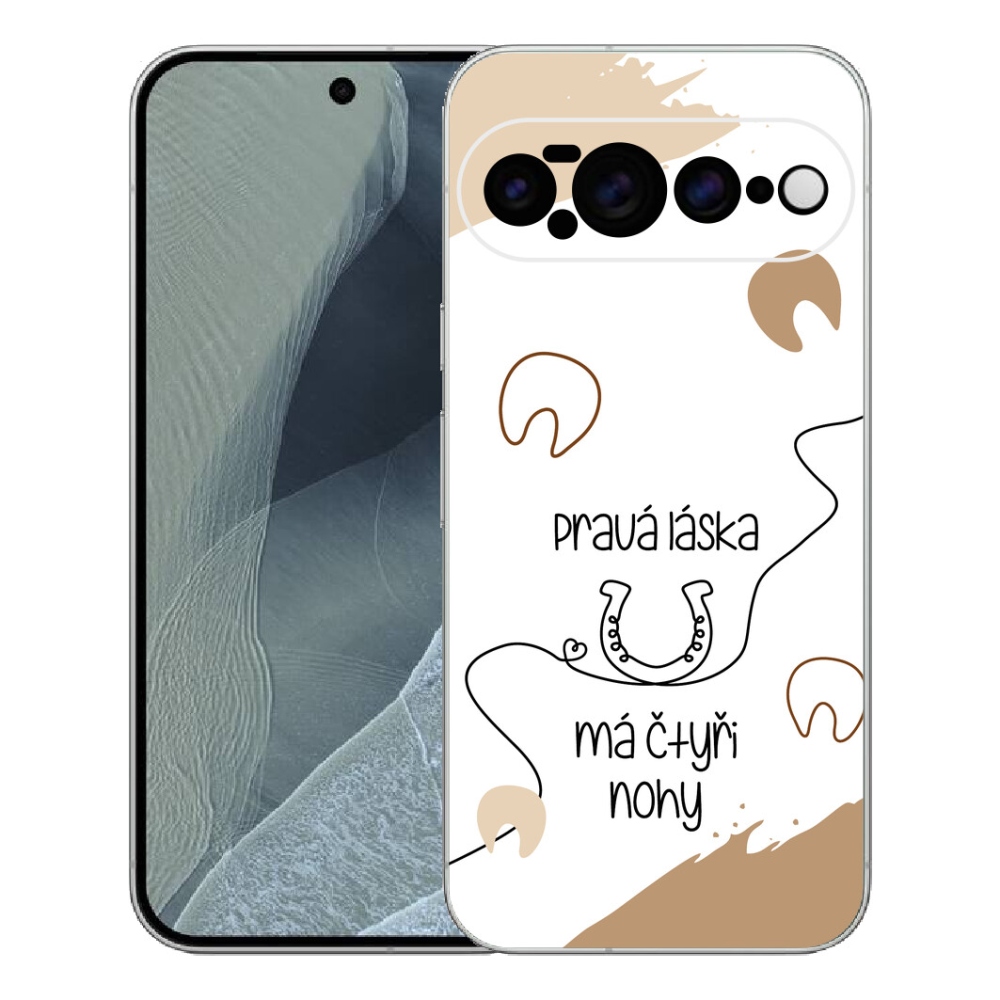 mmCase gél tok a Google Pixel 11 Pro XL-hez – ló motívum fehér háttérrel