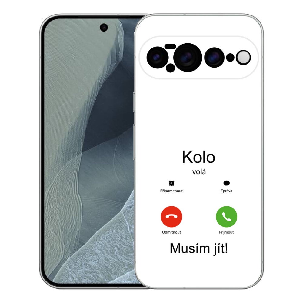 mmCase gél tok a Google Pixel 11 Pro XL-hez – „Kolo volá” fehér háttérrel