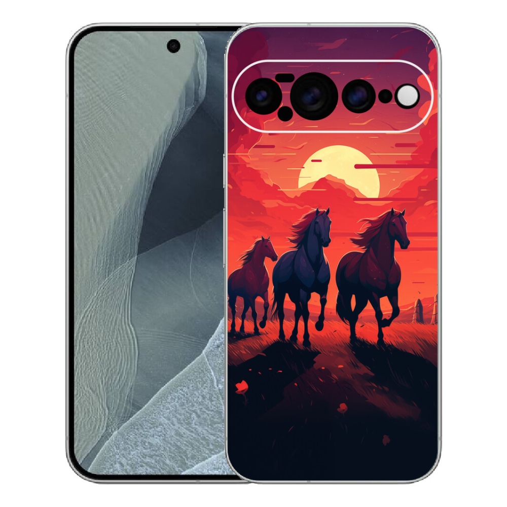 mmCase gél tok a Google Pixel 11 Pro XL-hez – lovak és naplemente