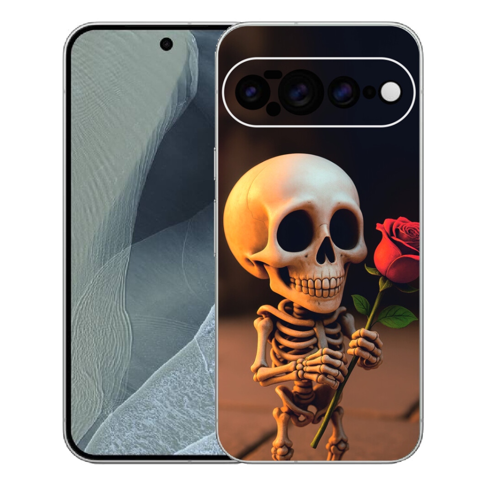 mmCase gél tok a Google Pixel 11 Pro XL-hez – csontváz rózsával