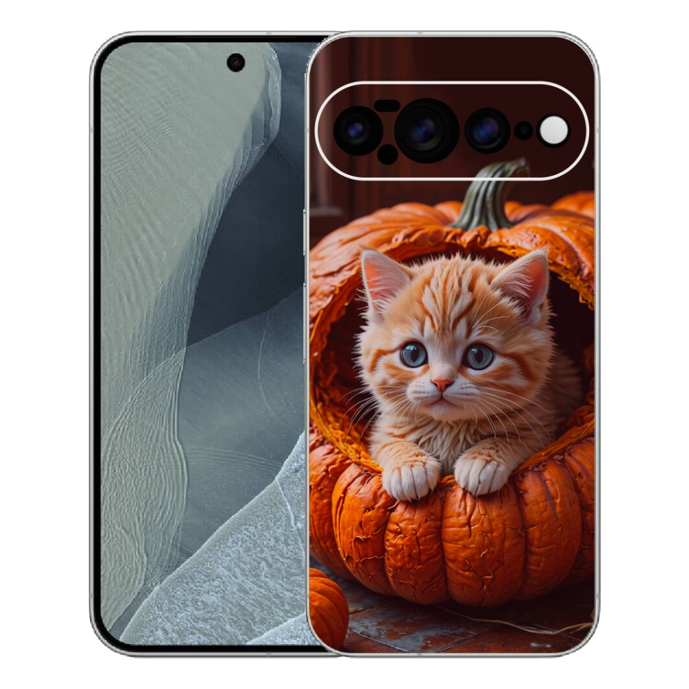 mmCase gél tok a Google Pixel 11 Pro XL-hez – cica és sütőtök 2