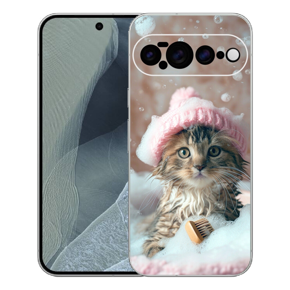 mmCase gél tok a Google Pixel 11 Pro XL-hez – cica és fürdő