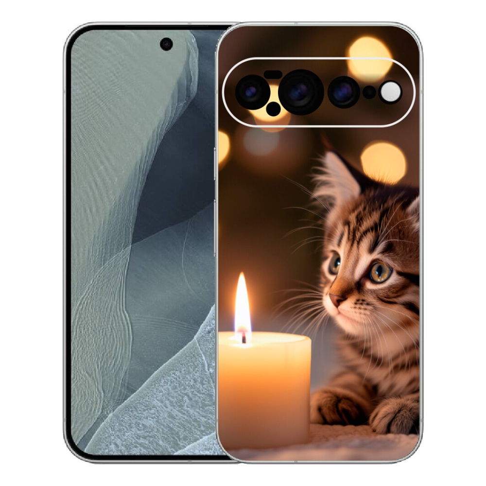 mmCase gél tok a Google Pixel 11 Pro XL-hez – cica és gyertya