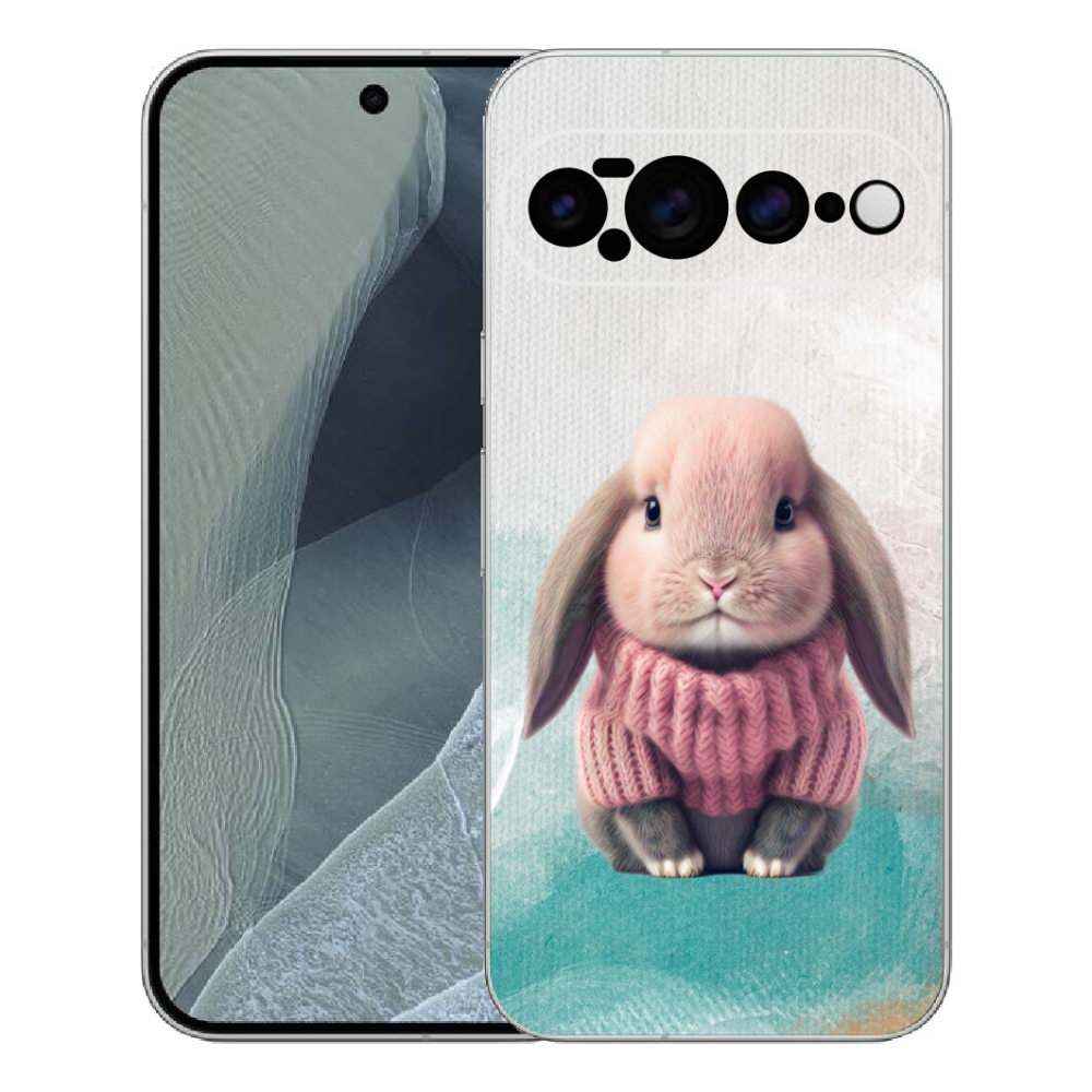mmCase gél tok a Google Pixel 11 Pro XL-hez – pulóveres nyuszi