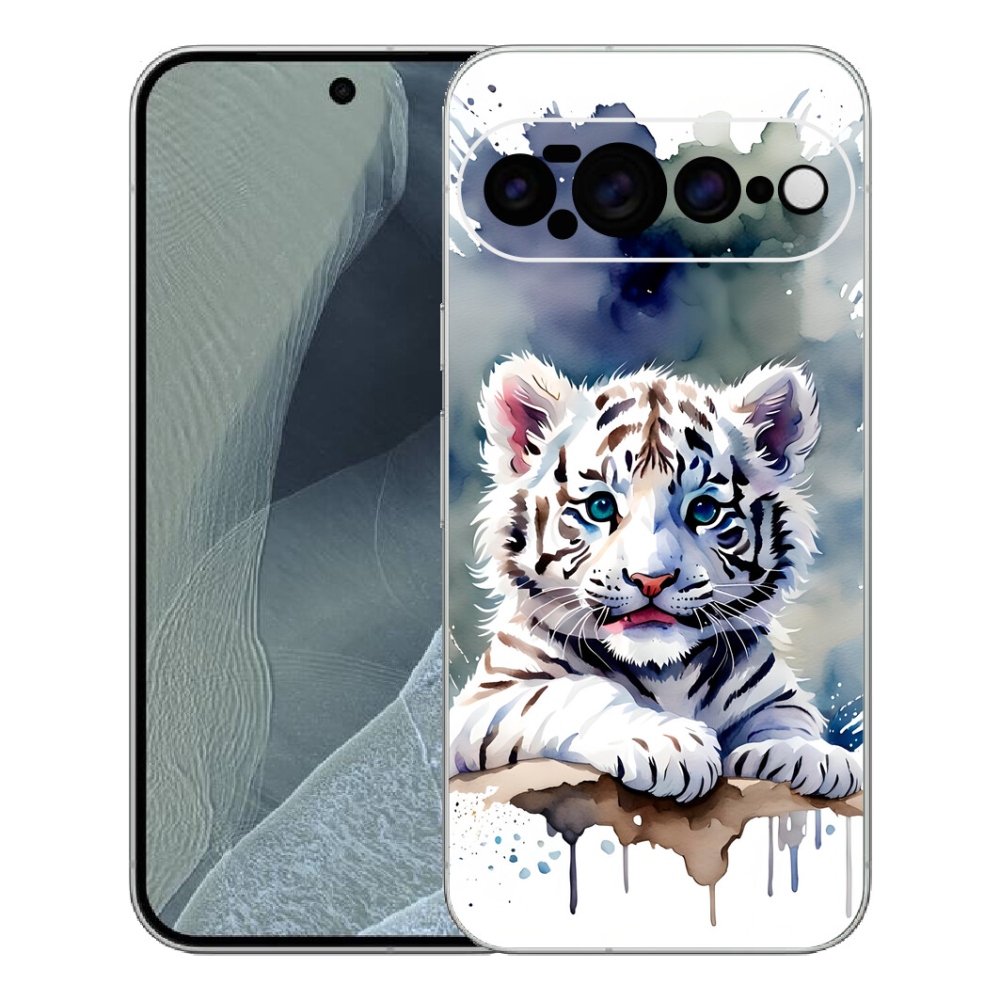 mmCase gél tok a Google Pixel 11 Pro XL-hez – fehér tigris kölyök