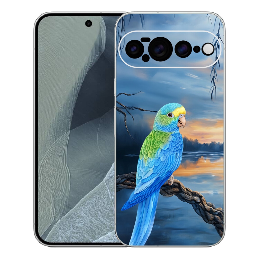 mmCase géltok a Google Pixel 11 Pro XL-hez – kék papagáj