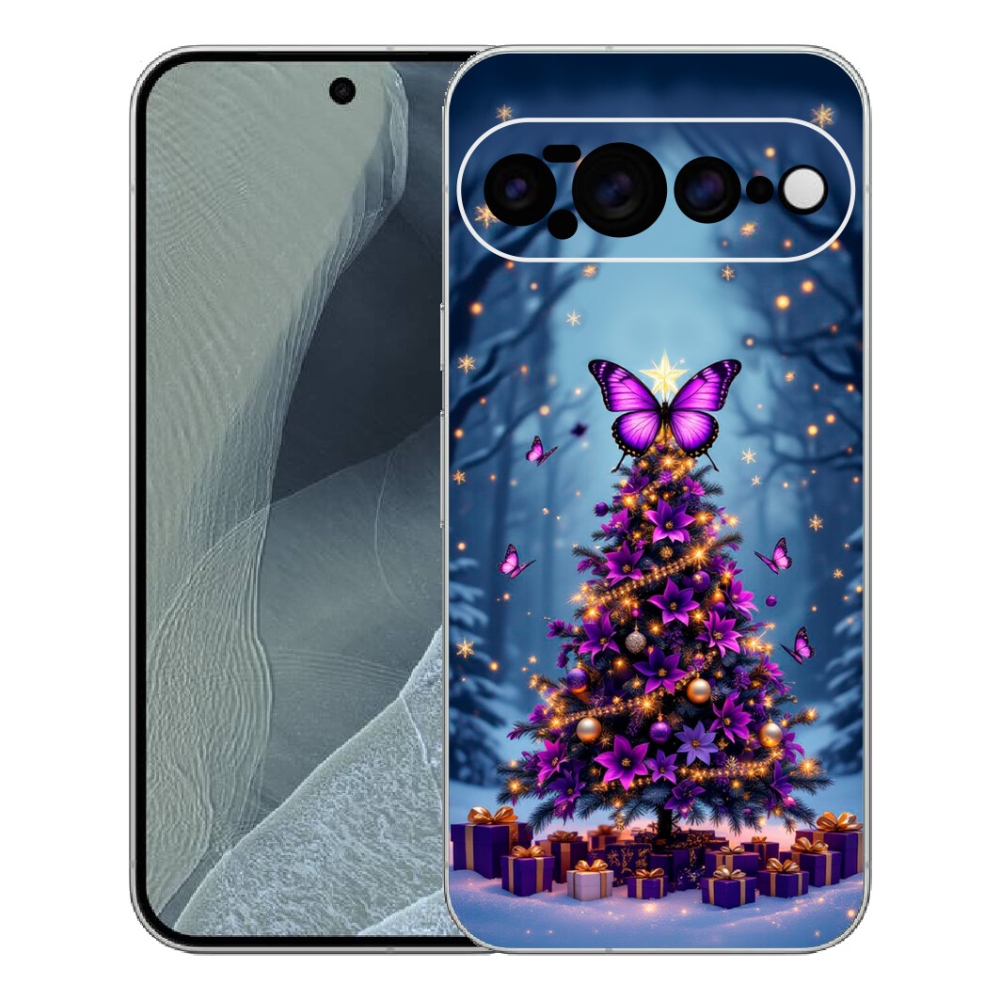 mmCase gél tok a Google Pixel 11 Pro XL-hez – pillangós karácsonyfa