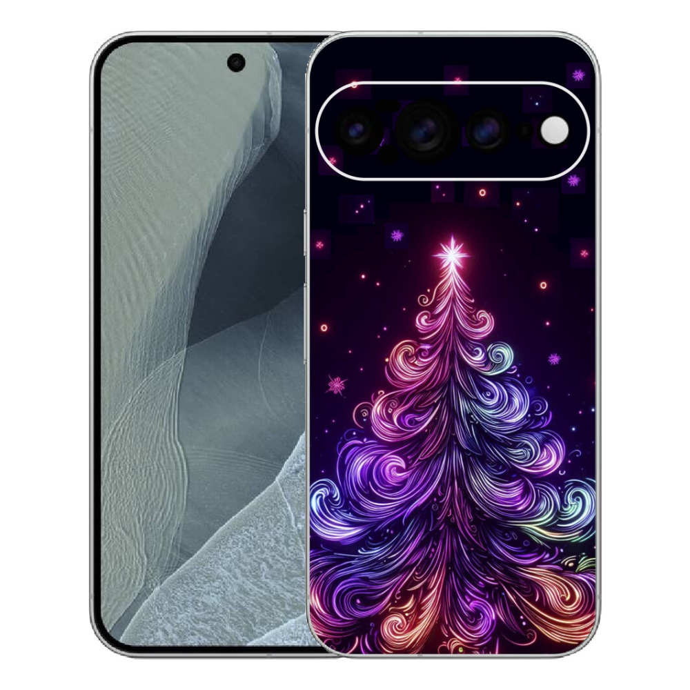 mmCase gél tok a Google Pixel 11 Pro XL-hez – neon karácsonyfa 1