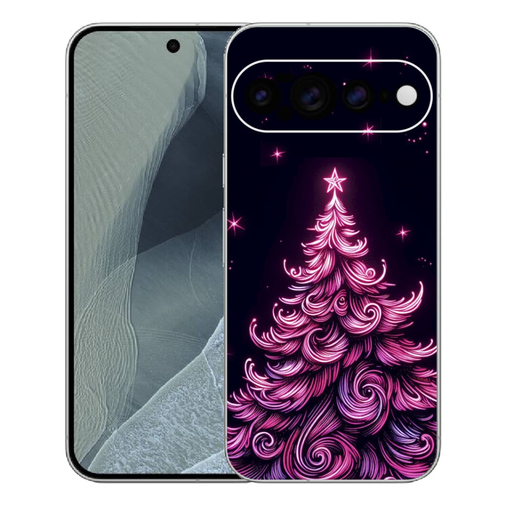 mmCase gél tok a Google Pixel 11 Pro XL-hez – neon karácsonyfa 2