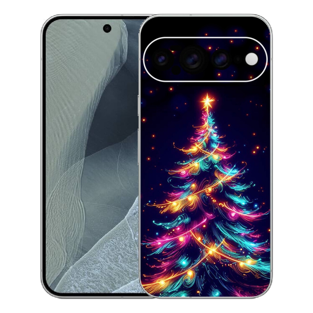 mmCase gél tok a Google Pixel 11 Pro XL-hez – neon karácsonyfa