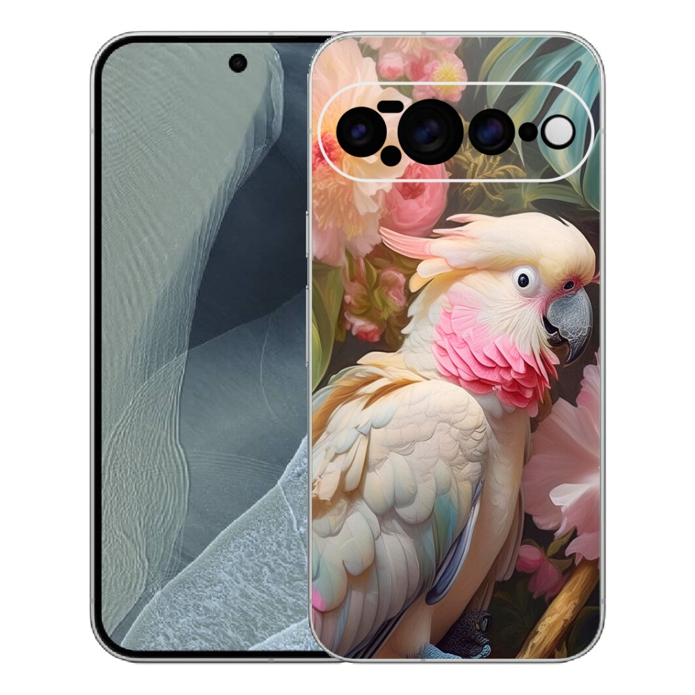 mmCase gél tok a Google Pixel 11 Pro XL-hez – rózsaszín kakadu papagáj 2