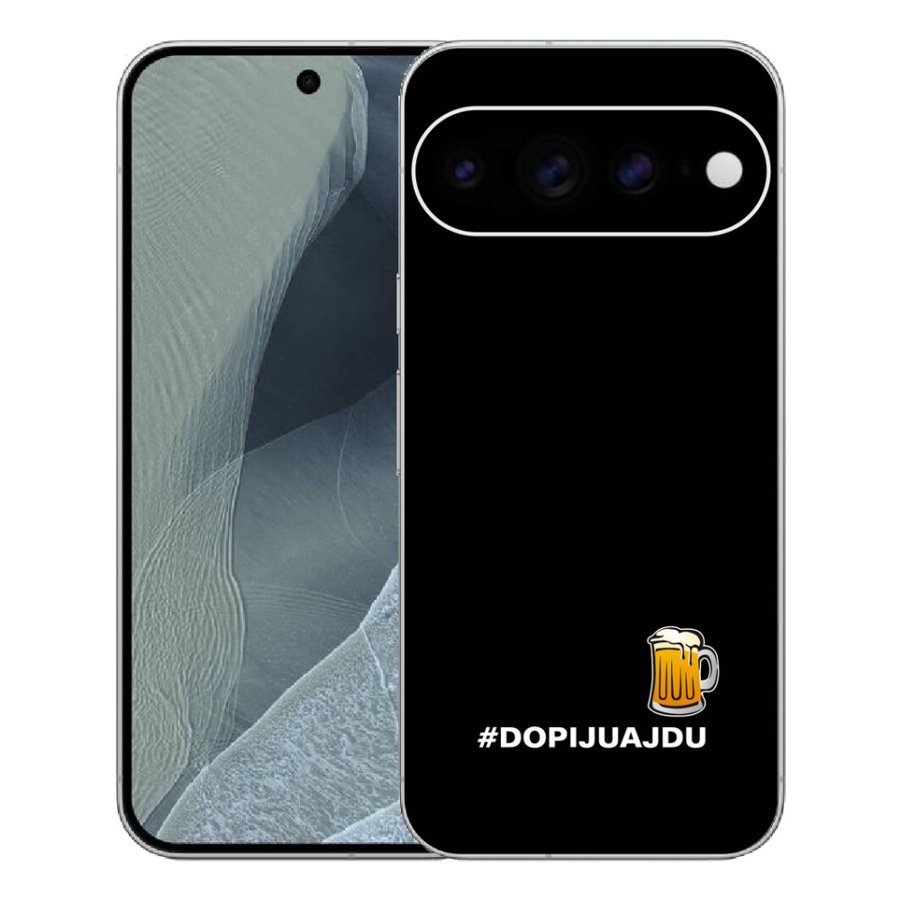 mmCase gél tok a Google Pixel 11 Pro XL-hez – sörös motívum 1, fekete háttérrel