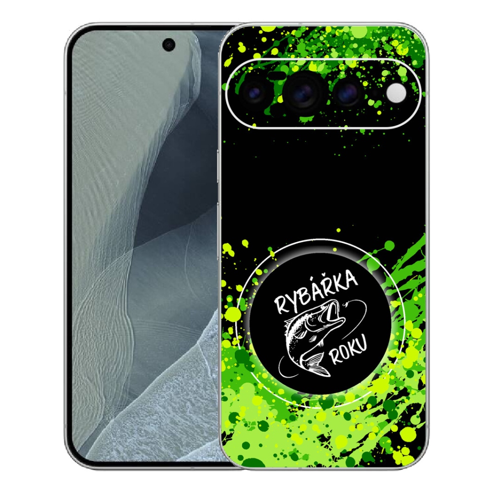 mmCase gél tok a Google Pixel 11 Pro XL-hez – „Az év horgásznője” fekete háttérrel