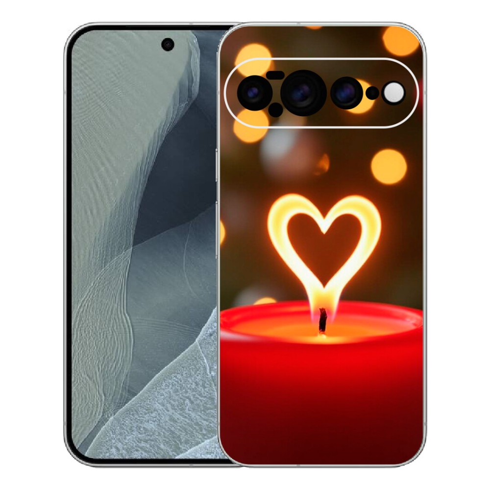 mmCase gél tok a Google Pixel 11 Pro XL-hez – lángoló szív