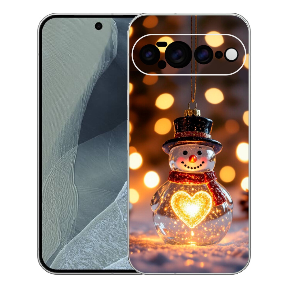 mmCase gél tok a Google Pixel 11 Pro XL-hez – világító karácsonyi hóember