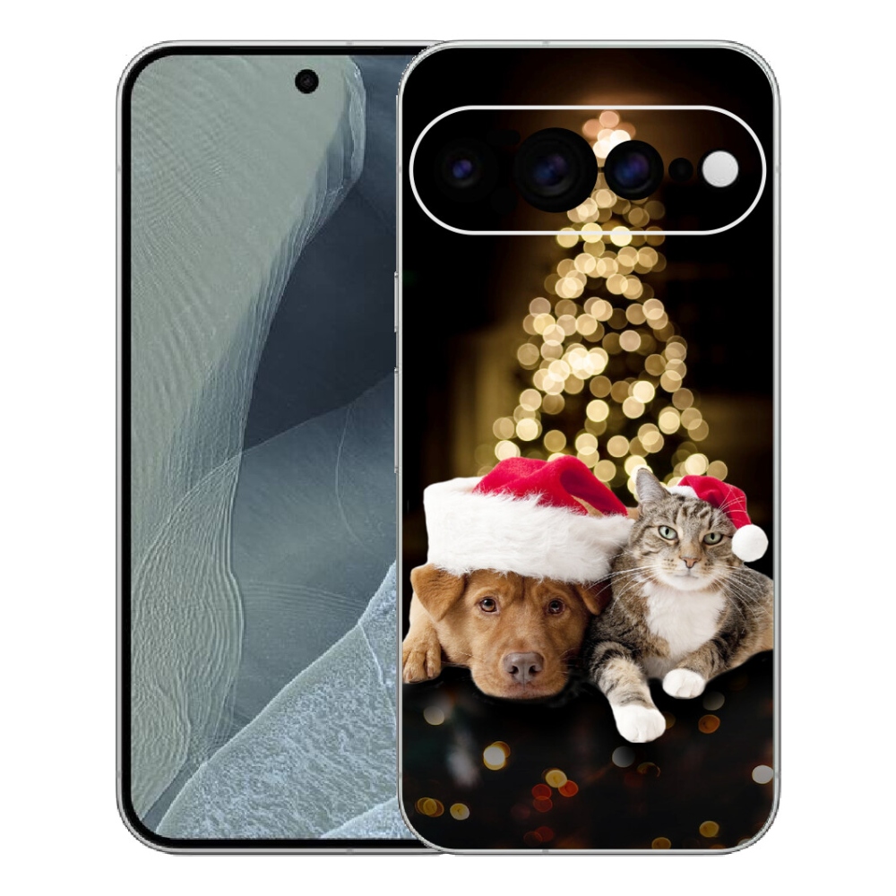 mmCase gél tok a Google Pixel 11 Pro XL-hez – karácsonyi kutya és macska
