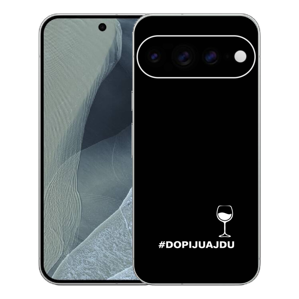 mmCase gél tok a Google Pixel 11 Pro XL-hez – szőlőmotívum fekete háttérrel