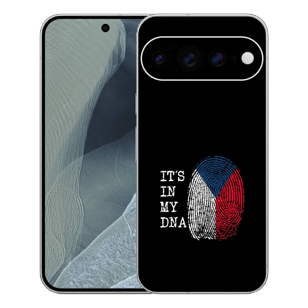mmCase gél tok a Google Pixel 11 Pro XL-hez – zászló, ujjlenyomat, fekete háttér