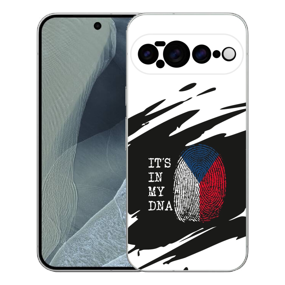mmCase gél tok a Google Pixel 11 Pro XL-hez – zászló, ujjlenyomat, fekete-fehér háttér