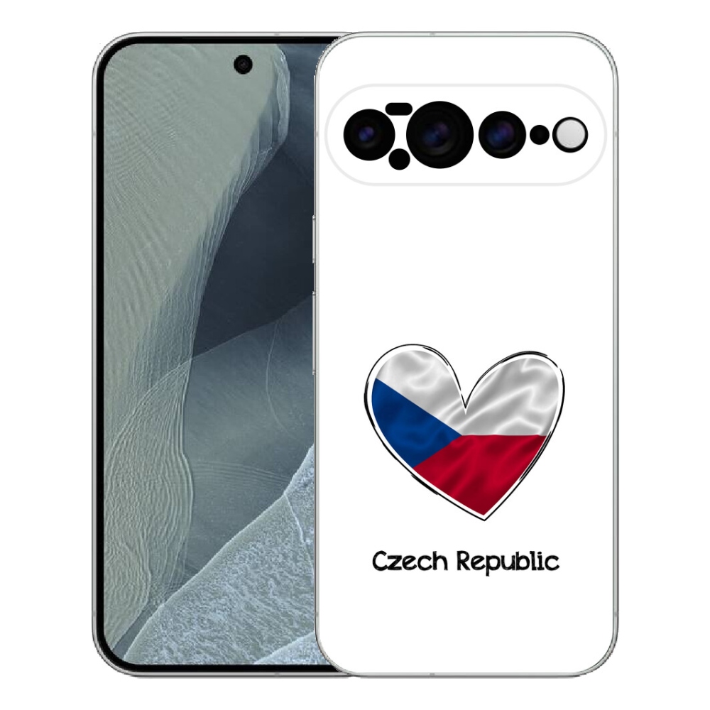 mmCase gél tok a Google Pixel 11 Pro XL-hez – zászló, szív, fehér háttér