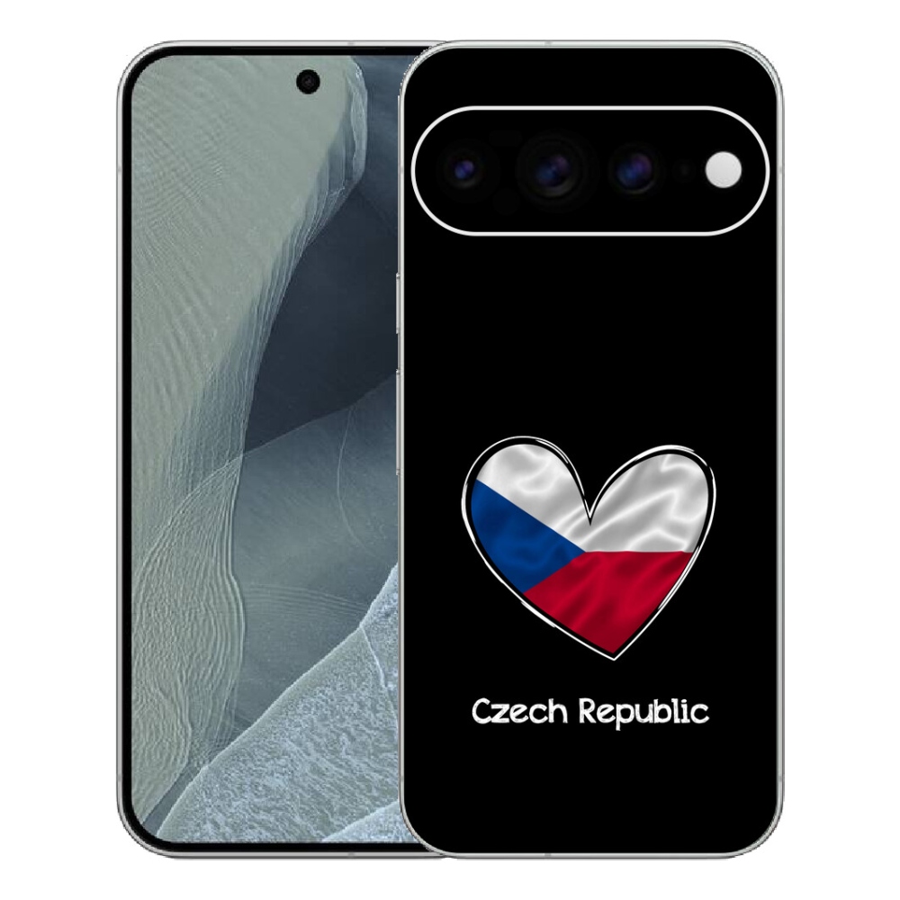 mmCase gél tok a Google Pixel 11 Pro XL-hez – zászló, szív, fekete háttér